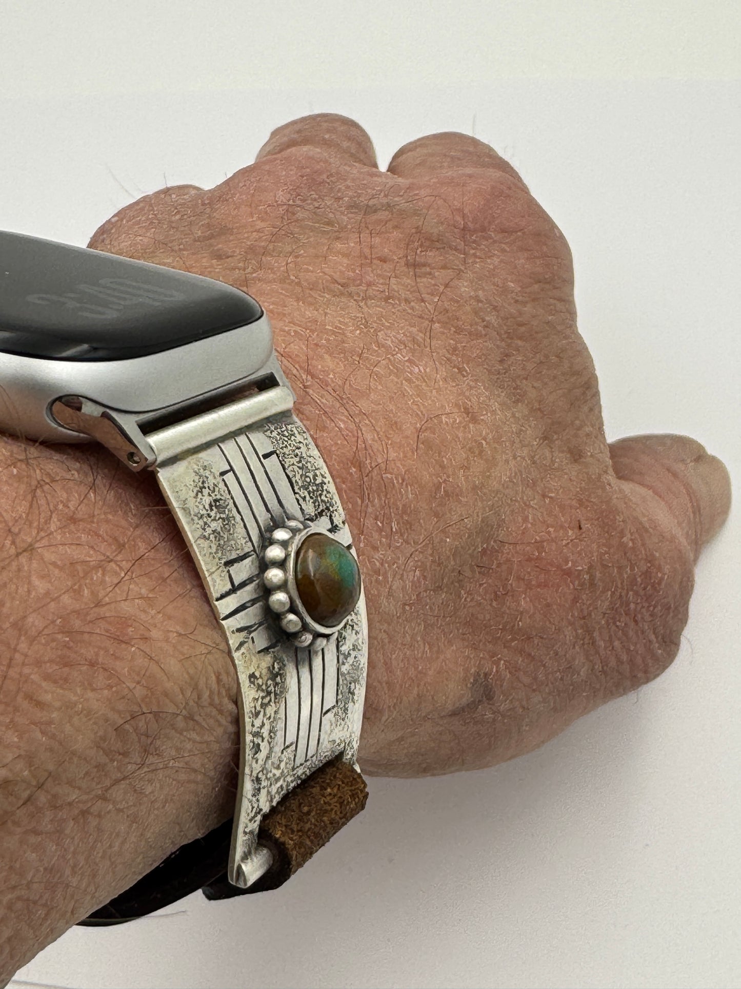 Tony Chino 38/40/41mm Unisex Sterling Silver Zia Turquoise #55