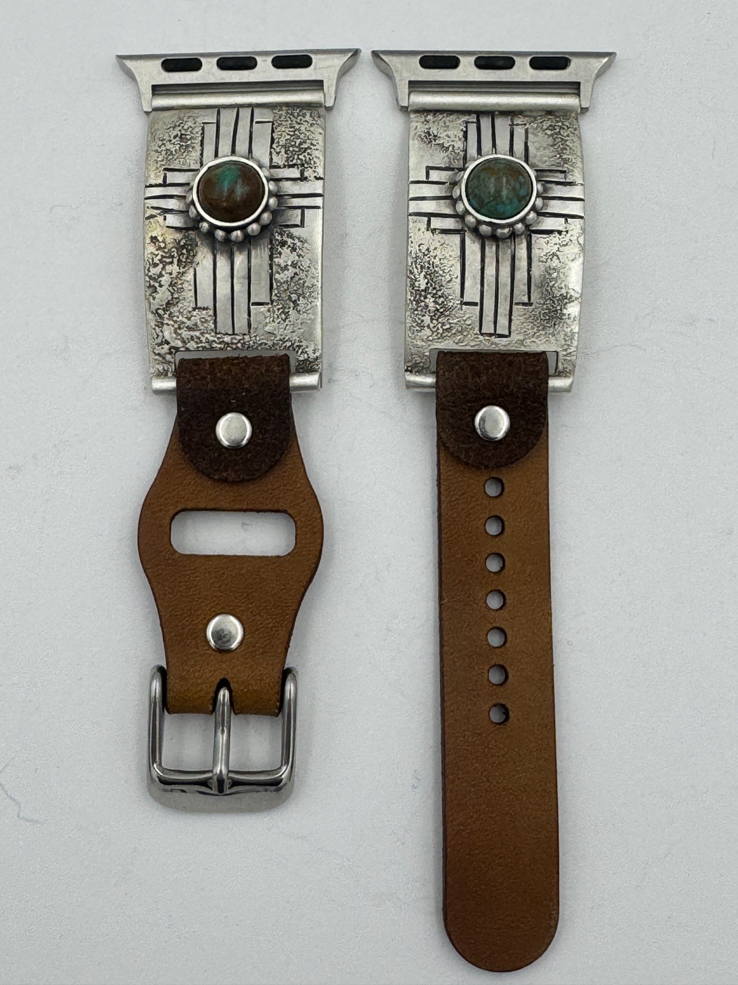 Tony Chino 38/40/41mm Unisex Sterling Silver Zia Turquoise #55