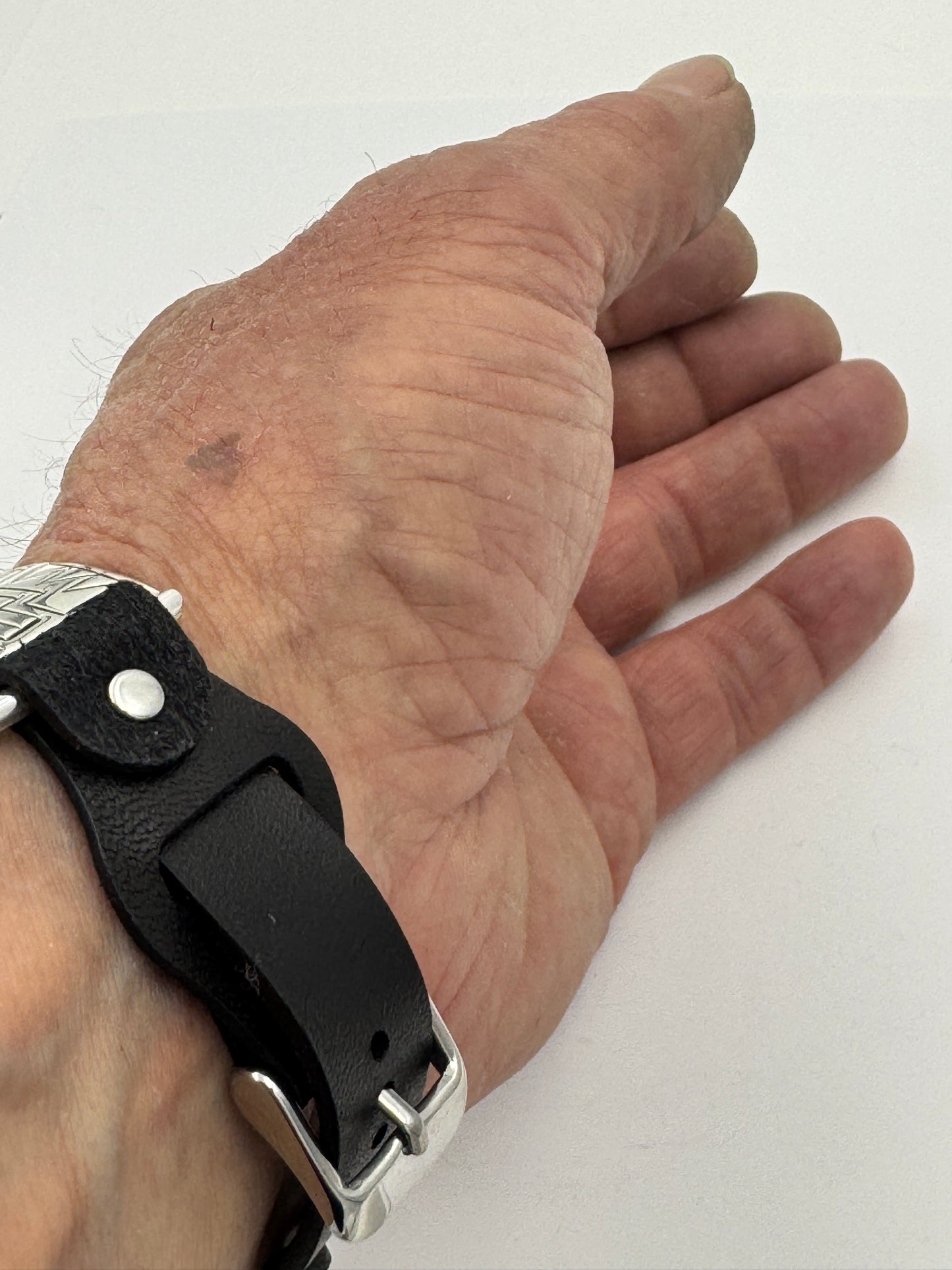 Tony Chino 38/40/41mm Unisex Sterling Silver Stamped Zia and Turquoise #53