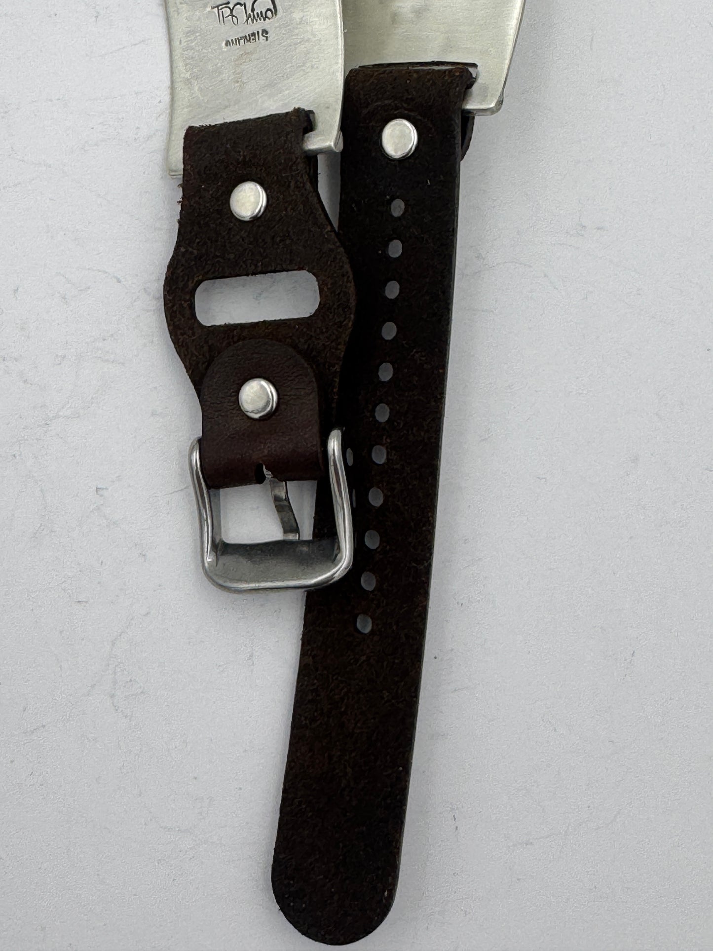 Tony Chino 38/40/41mm Unisex Sterling Silver Stamped Zia and Turquoise #54