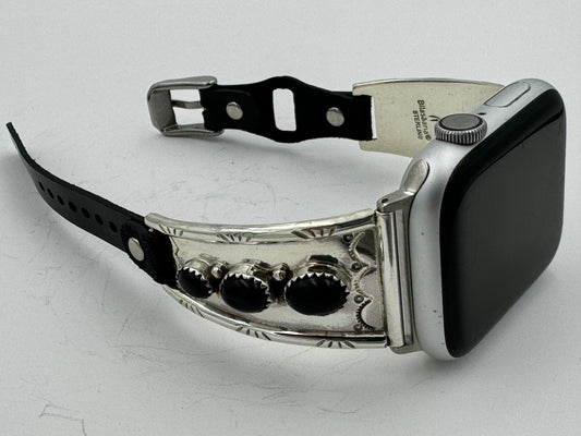 Nelson Morgan 42/44/45mm Ladies Sterling Silver Black Onyx #17