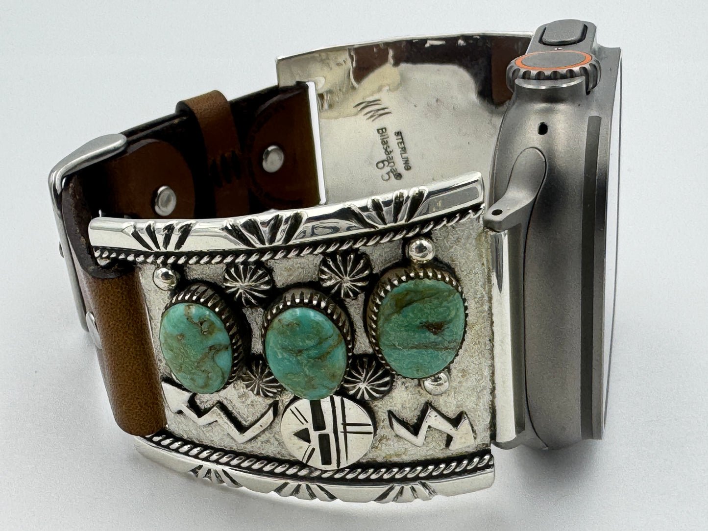 Nelson Morgan 42/44/45/46/49mm Sterling Silver #8 Turquoise Ultra #65