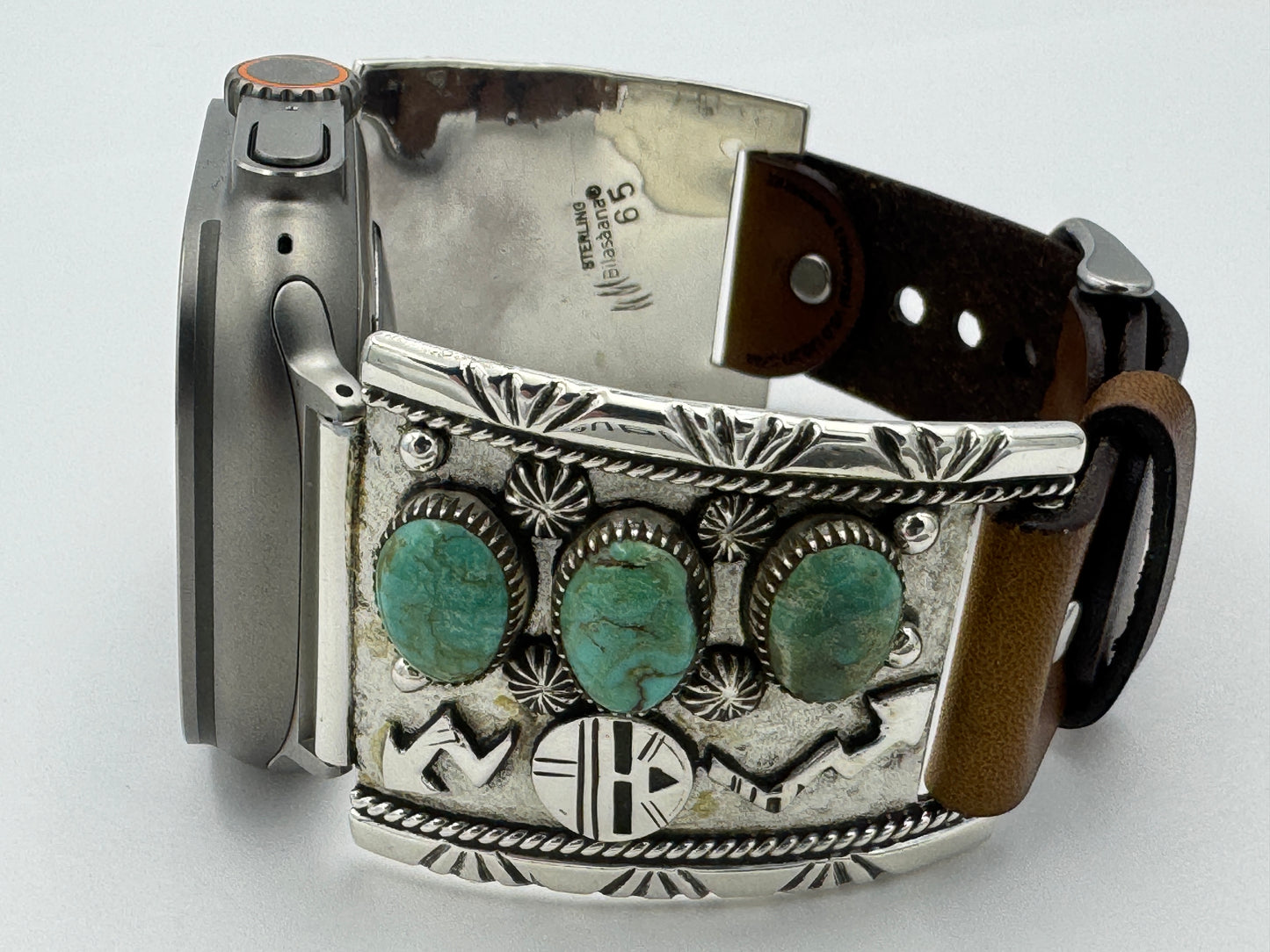 Nelson Morgan 42/44/45/46/49mm Sterling Silver #8 Turquoise Ultra #65