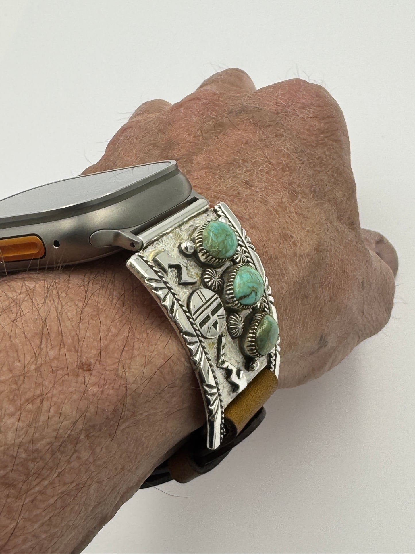 Nelson Morgan 42/44/45/46/49mm Sterling Silver #8 Turquoise Ultra #65