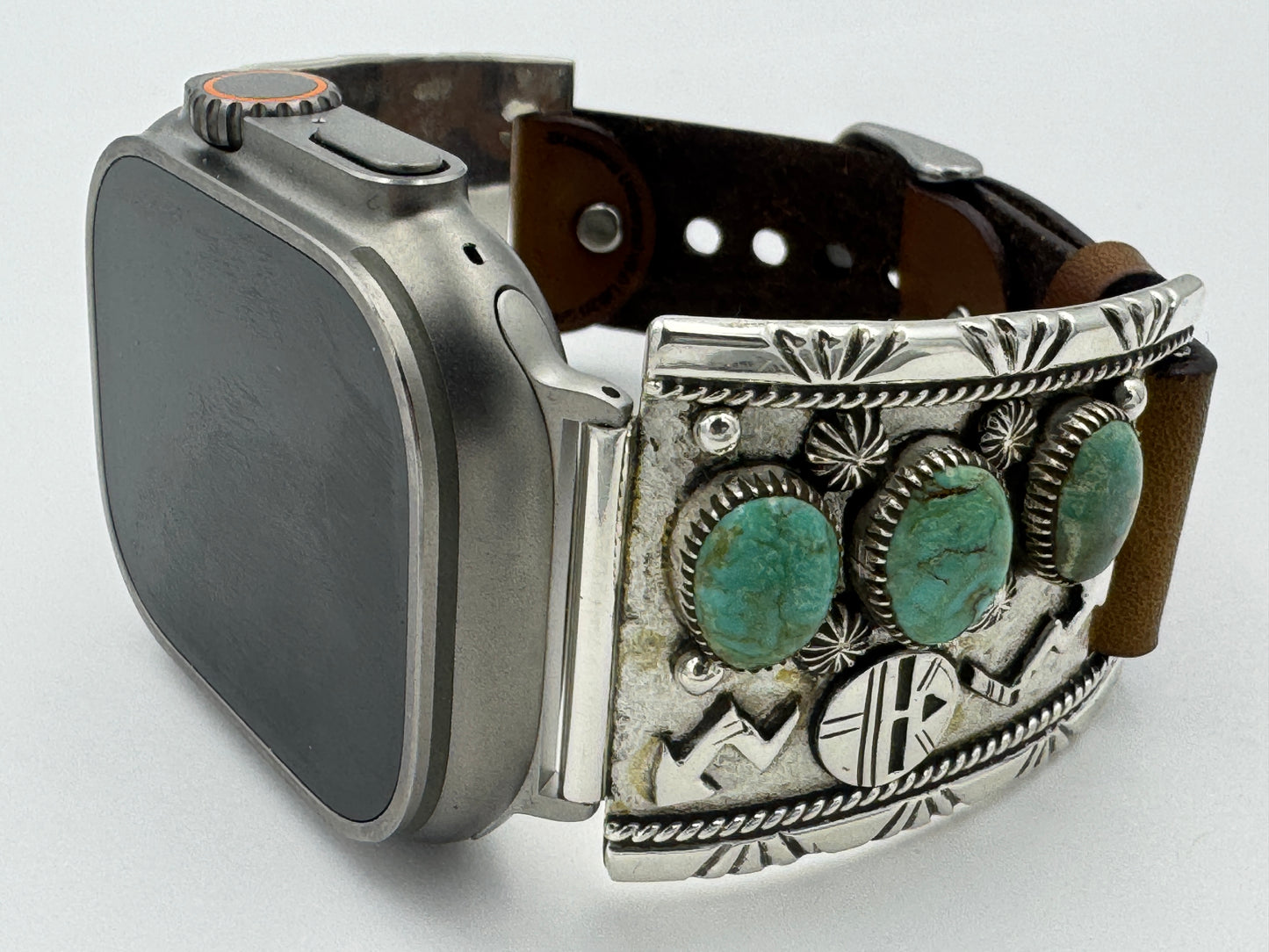 Nelson Morgan 42/44/45/46/49mm Sterling Silver #8 Turquoise Ultra #65