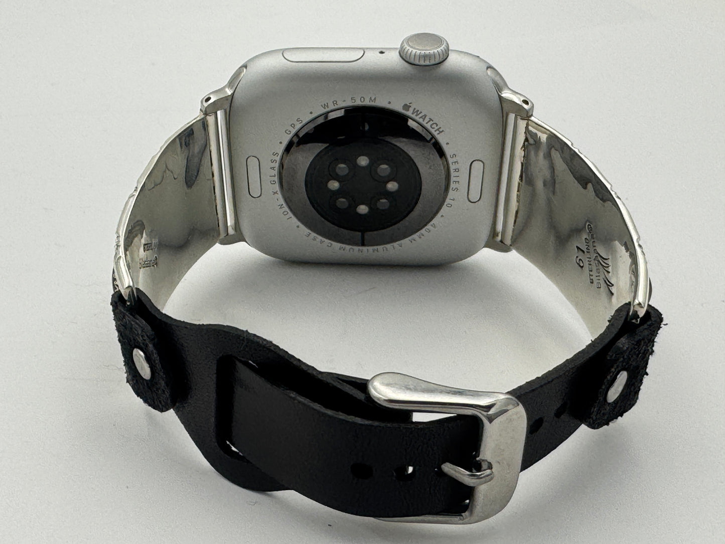 Nelson Morgan 42/44/45mm Unisex Sterling Silver Round Black Onyx #61