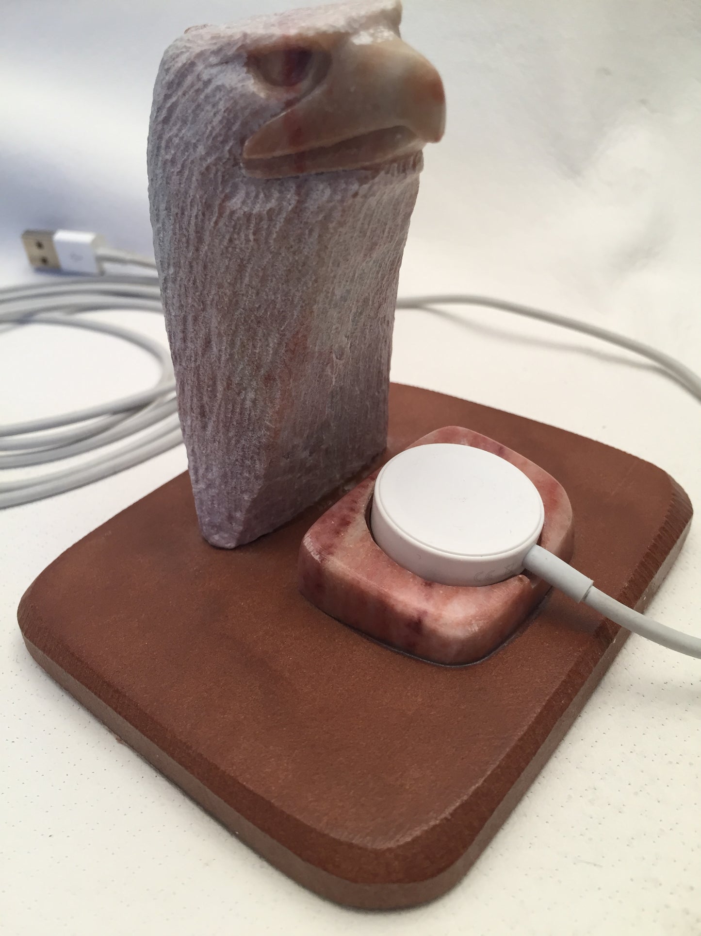 Native American Apple WATCH Eagle Head Charging Stand (Profile)