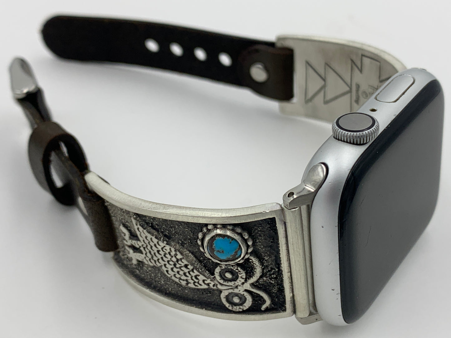 Tony Chino 42/44/45mm Unisex Owl with Turquoise and Silver #28