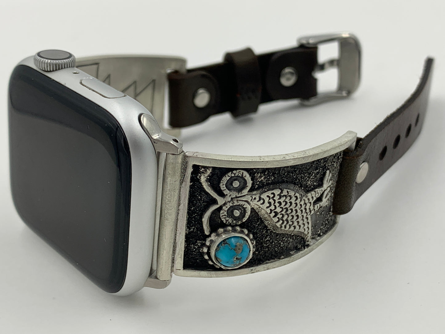 Tony Chino 42/44/45mm Unisex Owl with Turquoise and Silver #28