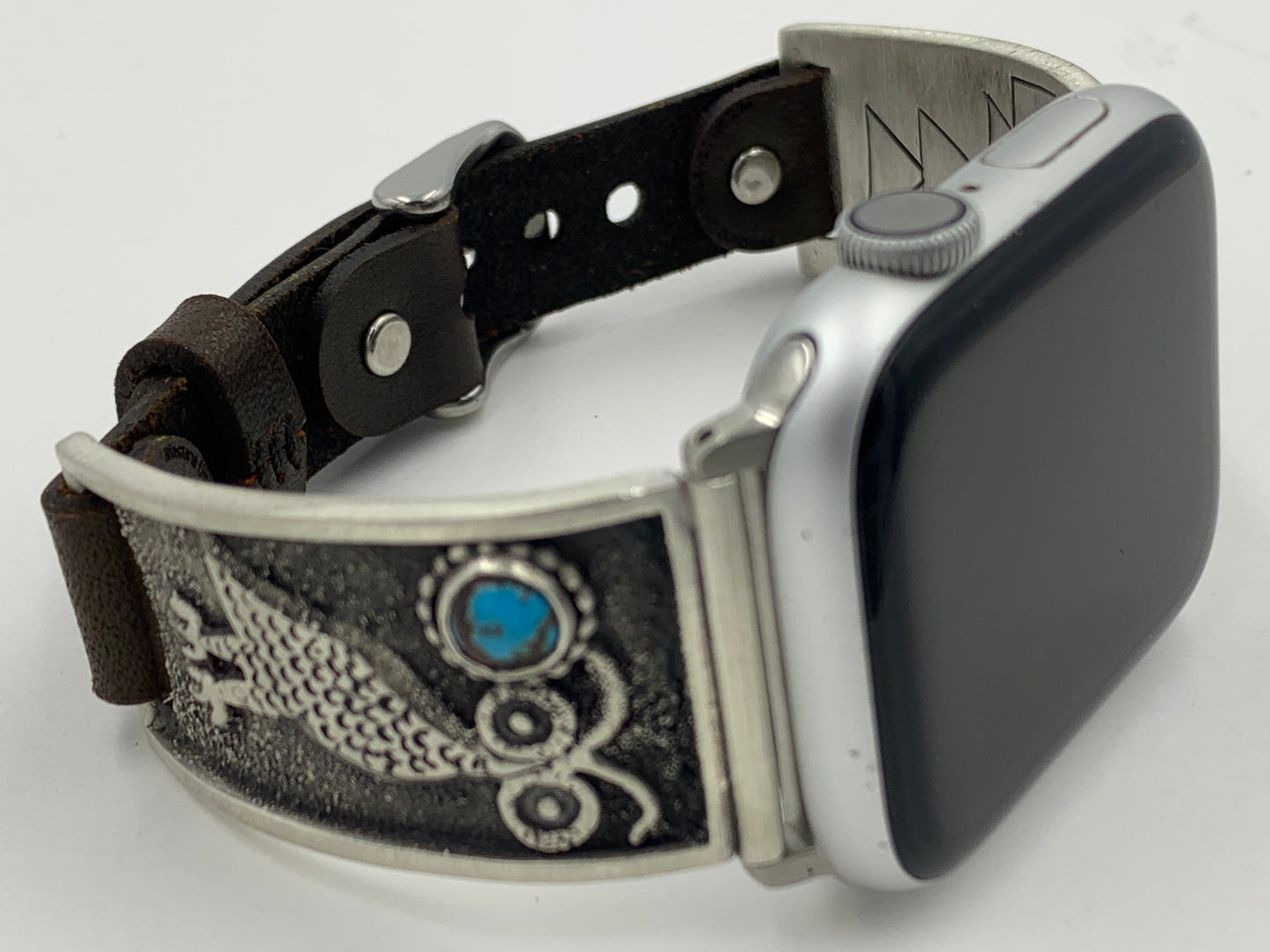 Tony Chino 42/44/45mm Unisex Owl with Turquoise and Silver #28