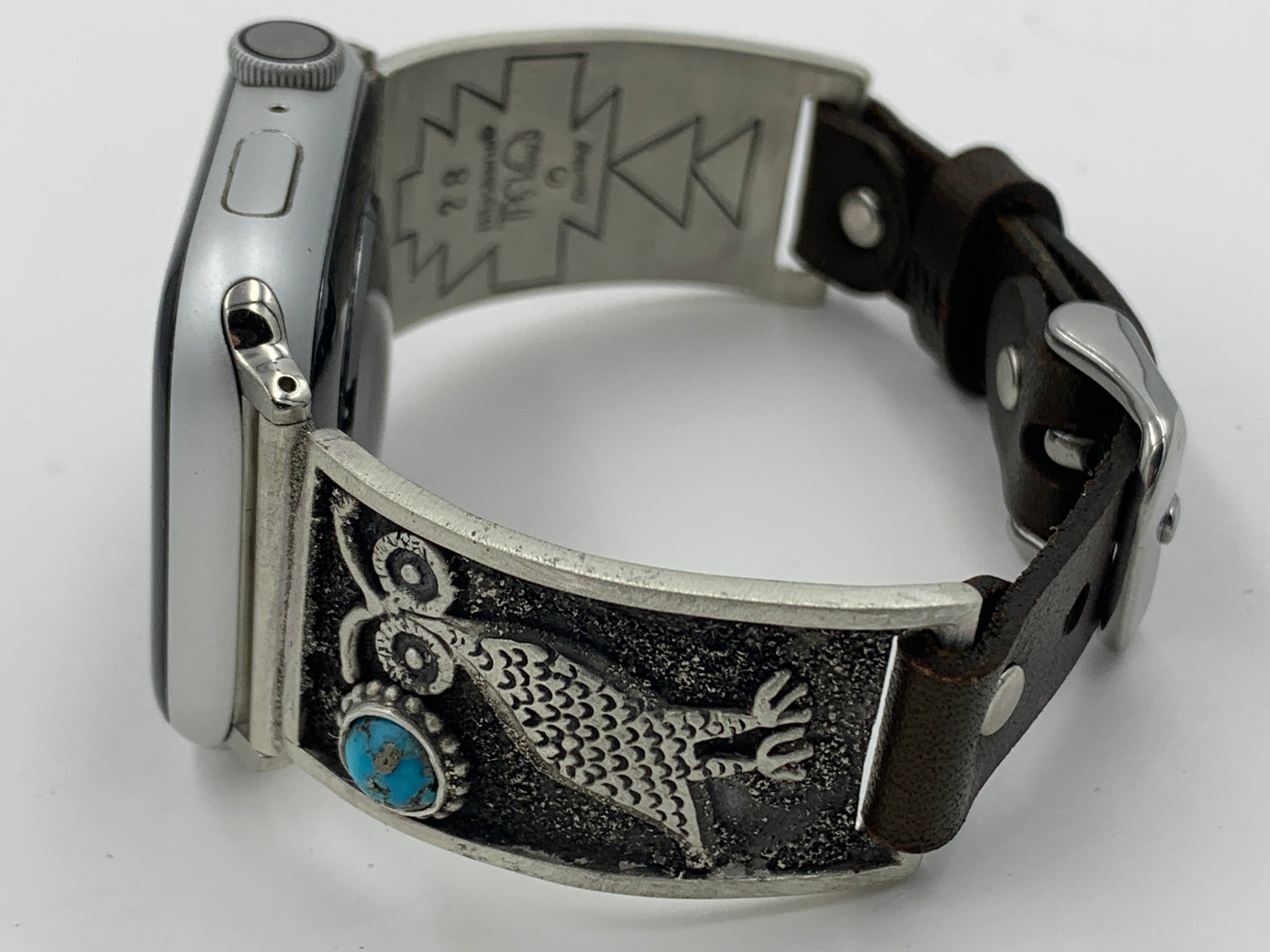 Tony Chino 42/44/45mm Unisex Owl with Turquoise and Silver #28