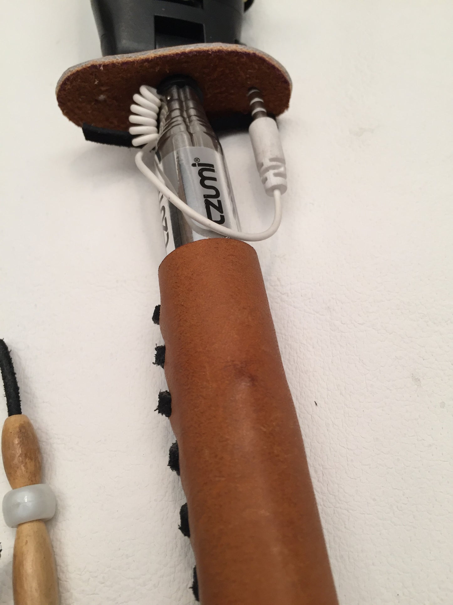 Ricky Gilmore Handcrafted Brown Leather Selfie Stick