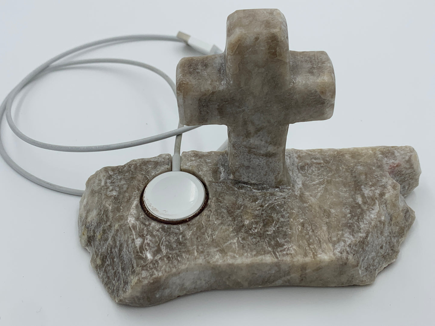 Native American Apple WATCH Charging Stone Cross and Medicine Wheel (JT37)
