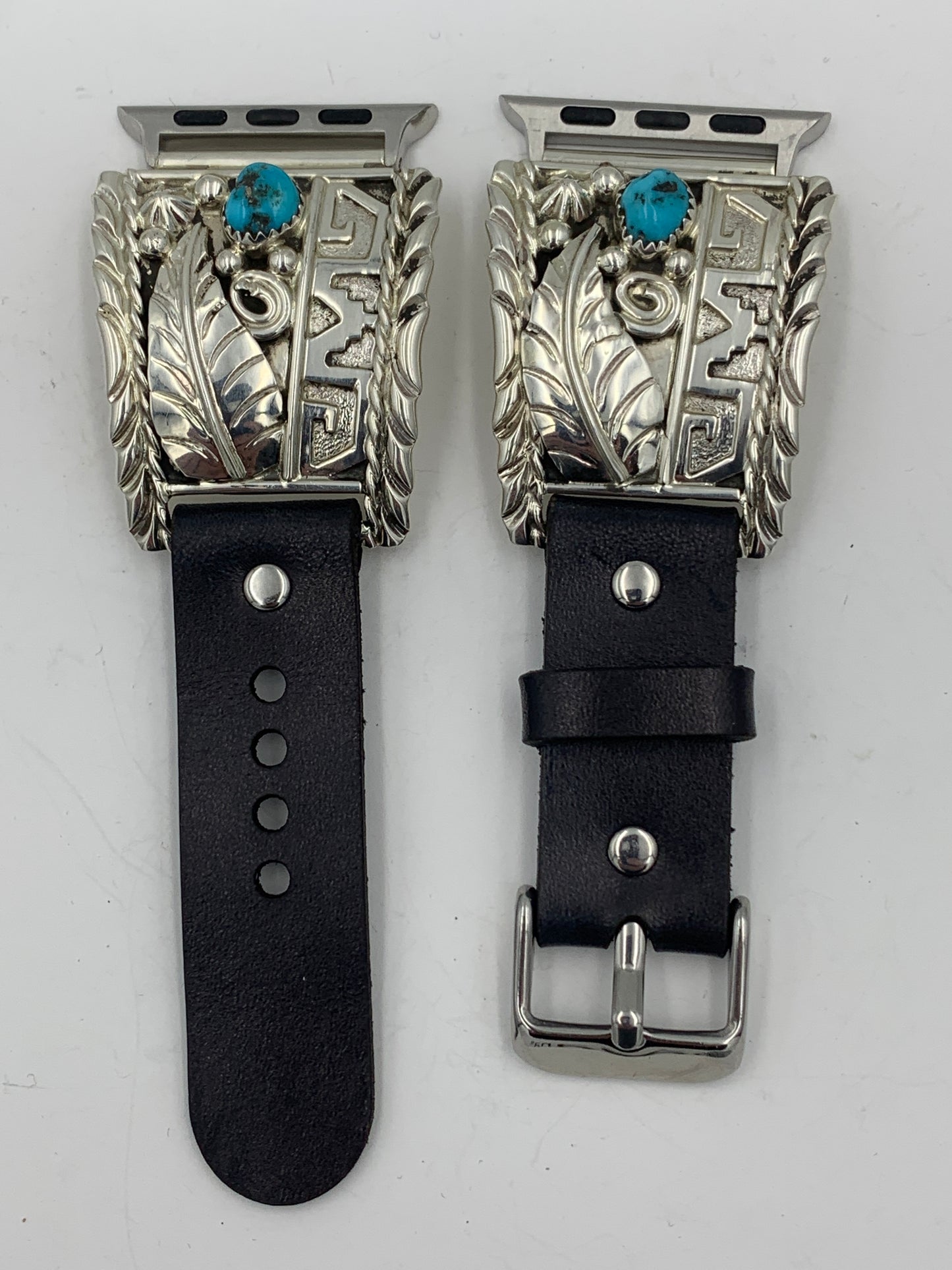 Ronnie Spencer 38/40/41mm Turquoise and Sterling Silver #87