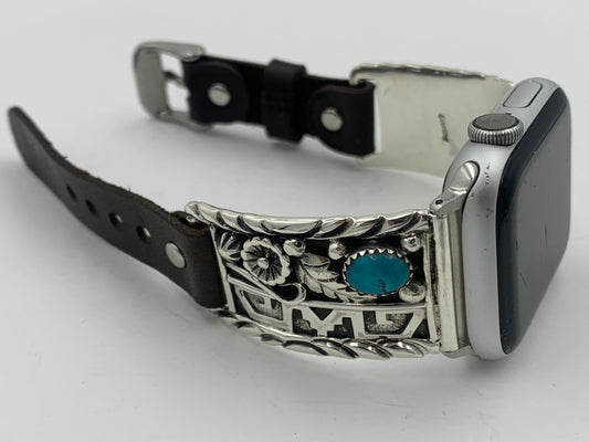 Ronnie Spencer 38/40/41mm Turquoise and Sterling Silver Unisex #96