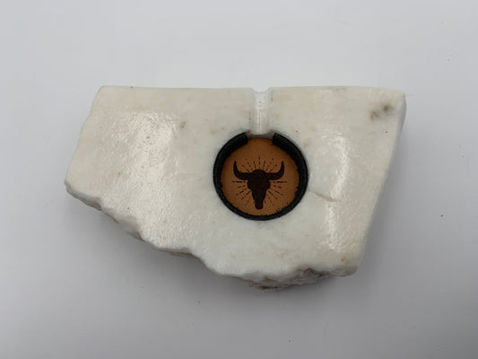 Native American Apple WATCH Charging Stone with Bull's Head (JT47)